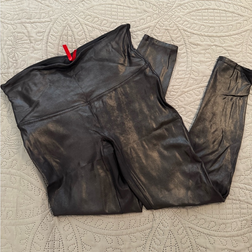 SPANX Glossy Black Leggings